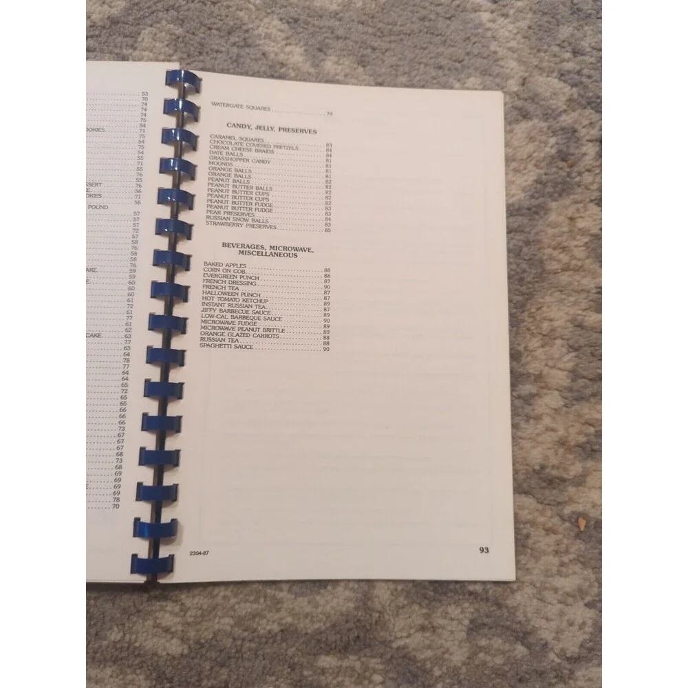 Edgewood Baptist Church‎ Cookbook Spiral Vintage 1988 Acteen Winston-Salem, NC